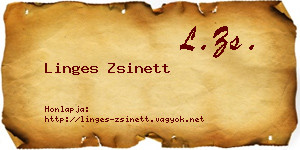 Linges Zsinett névjegykártya